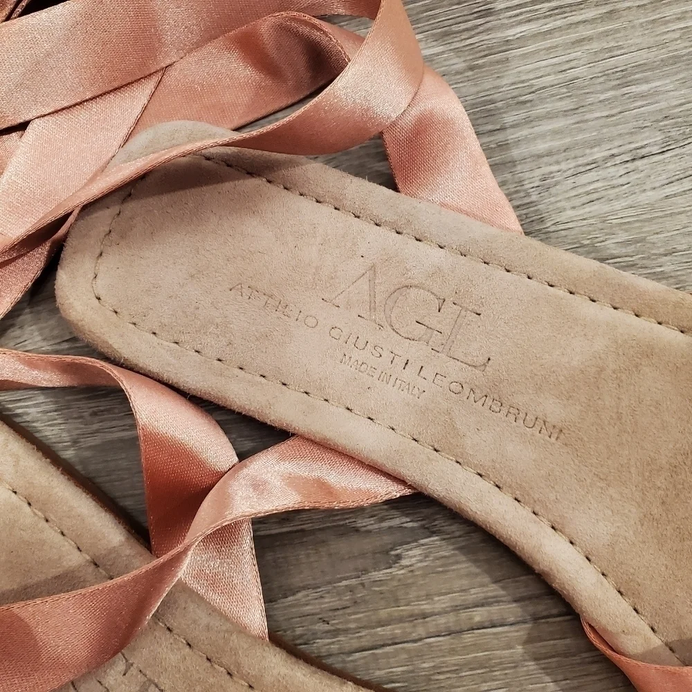 NEW Attilio Giusti Leombruni Ballet Ribbon Sandals